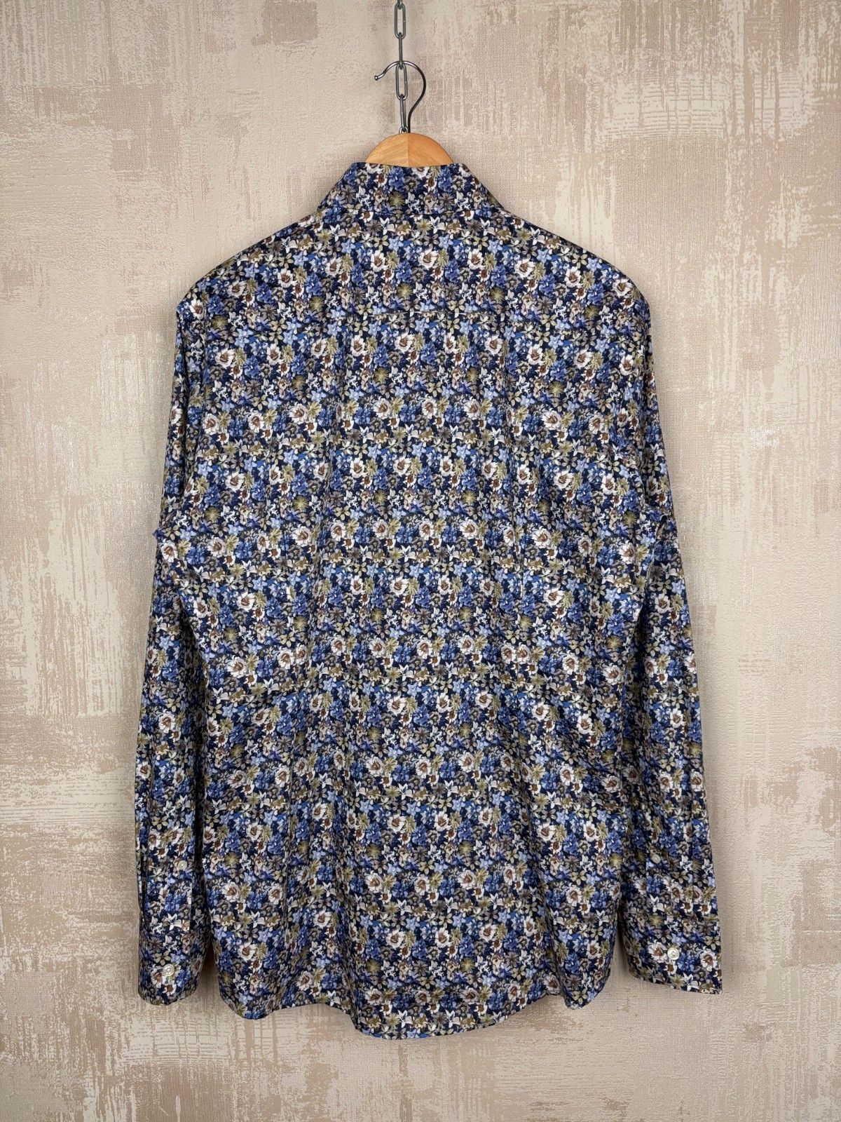 Eton Eton Floral Long Sleeve Dress Shirt Sz L (41 / 16) Slim Fit Size US L / EU 52-54 / 3 - 13 Thumbnail