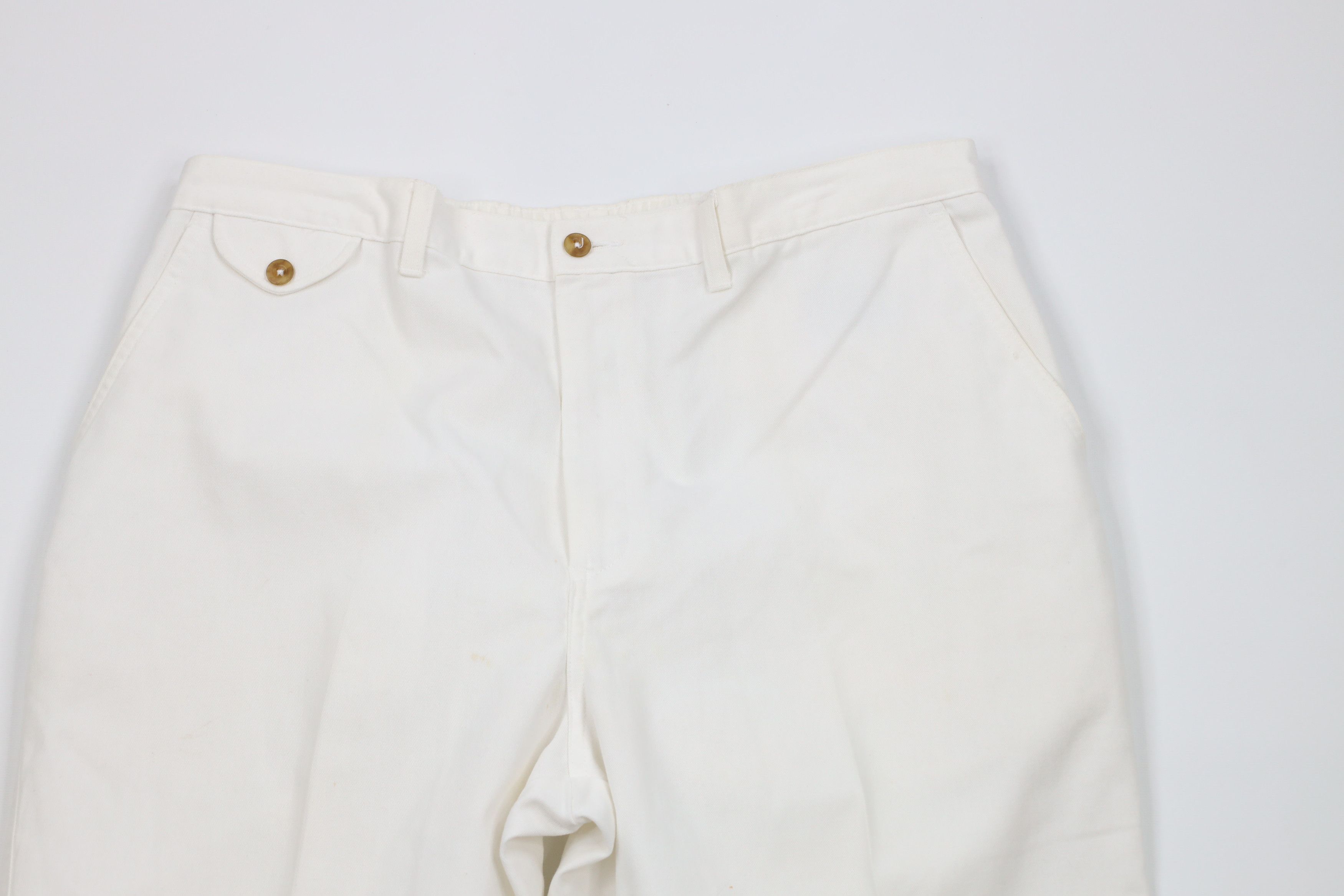 Vintage Vintage 90s Streetwear Wide Leg Chino Pants Trousers White Size US 38 / EU 54 - 2 Thumbnail