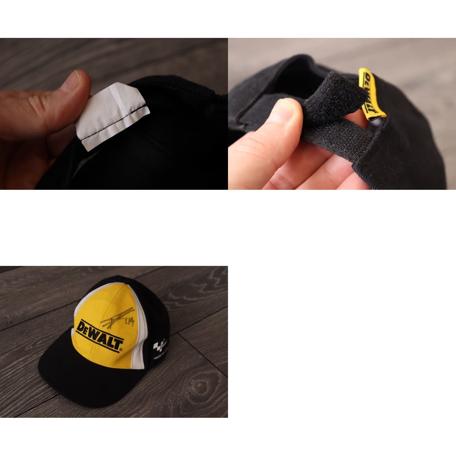 NASCAR DEWALT RACING NASCAR MOTOGP ADJUSTABLE CAP AUTOGRAPHED YAMAHA TECH 3 BLACK HAT Size ONE SIZE - 8 Thumbnail