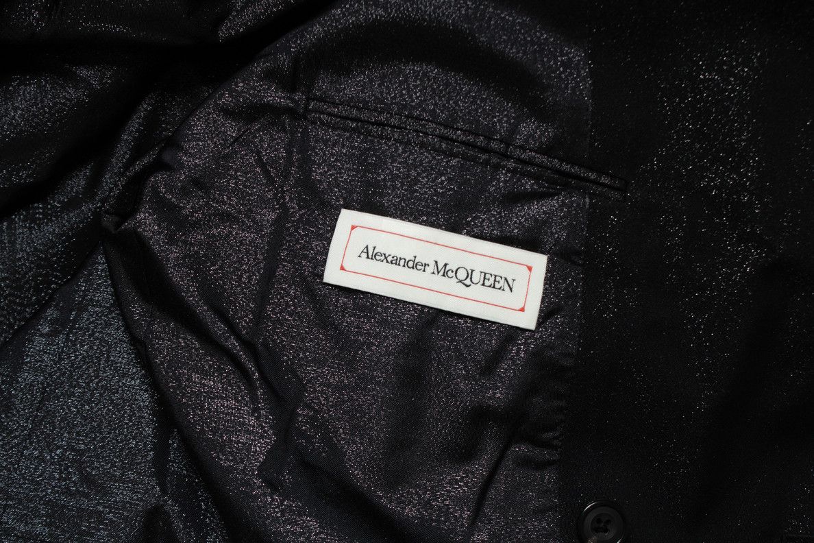 Alexander McQueen Alexander McQueen, Black double breasted glitter blazer Size 52R - 7 Thumbnail