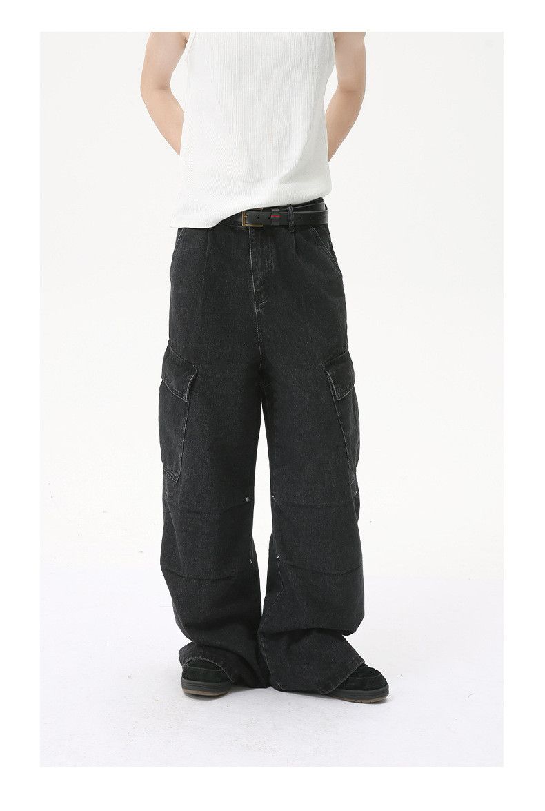 Japanese Brand Japanese retro heavy-duty multi-pocket straight cargo jeans Size US 32 / EU 48 - 2 Thumbnail