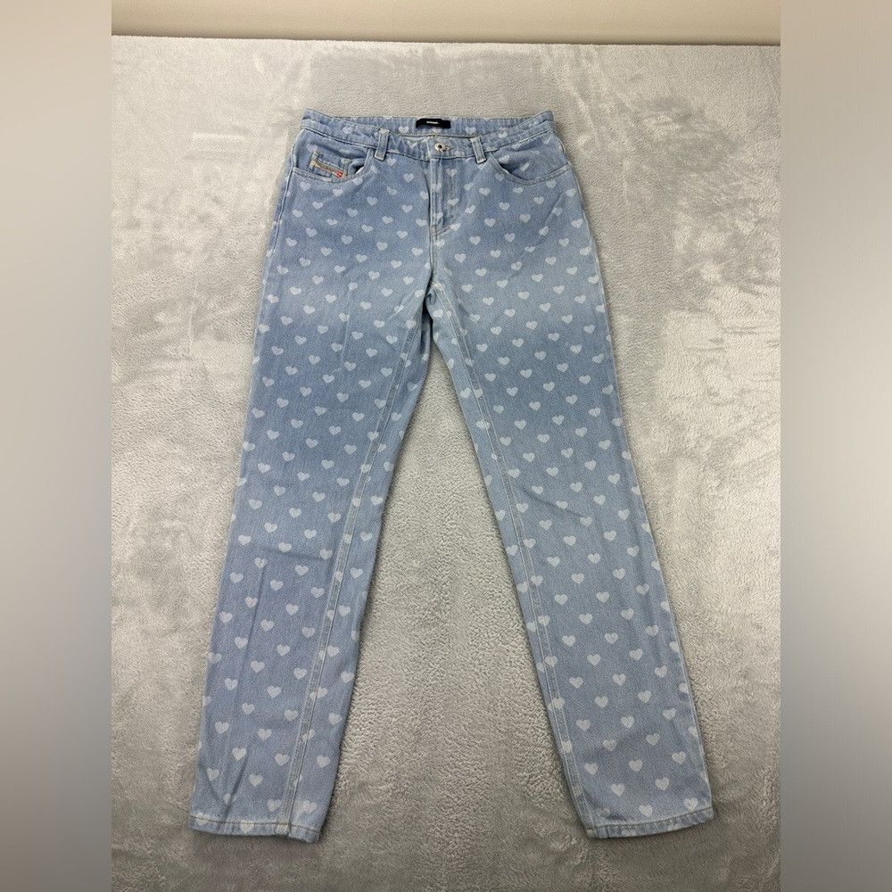 Diesel Diesel Industries heart shaped light blue jeans women's siz Size 28" / US 6 / IT 42 - 3 Thumbnail