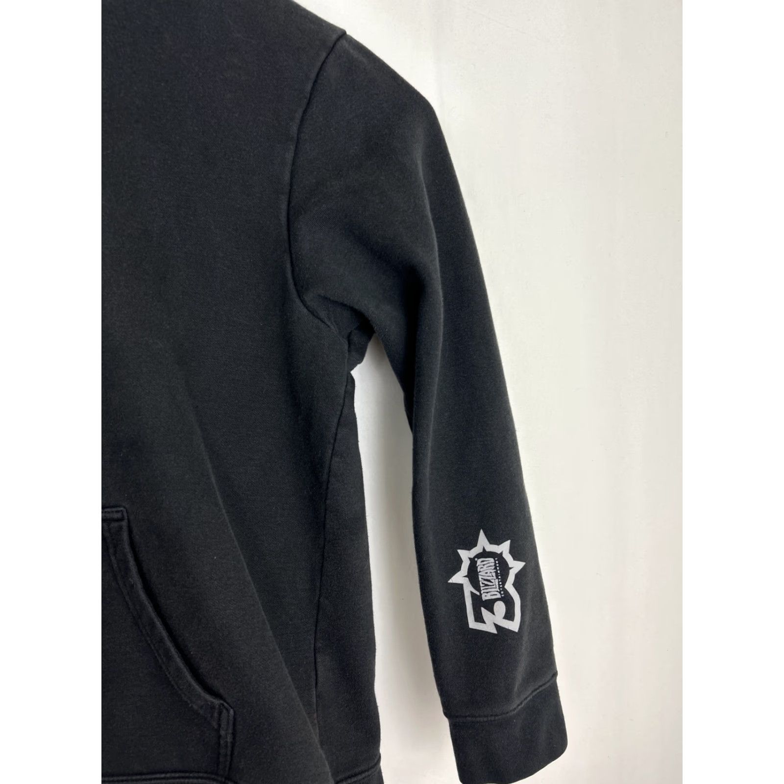 Vintage XL Blizzard Entertainment Zip Up Hoodie Men's Black Heather 80% Cotton 20% Poly Full Zip Hooded Pockets Logo Winter Fall Spring Size US XL / EU 56 / 4 - 4 Thumbnail