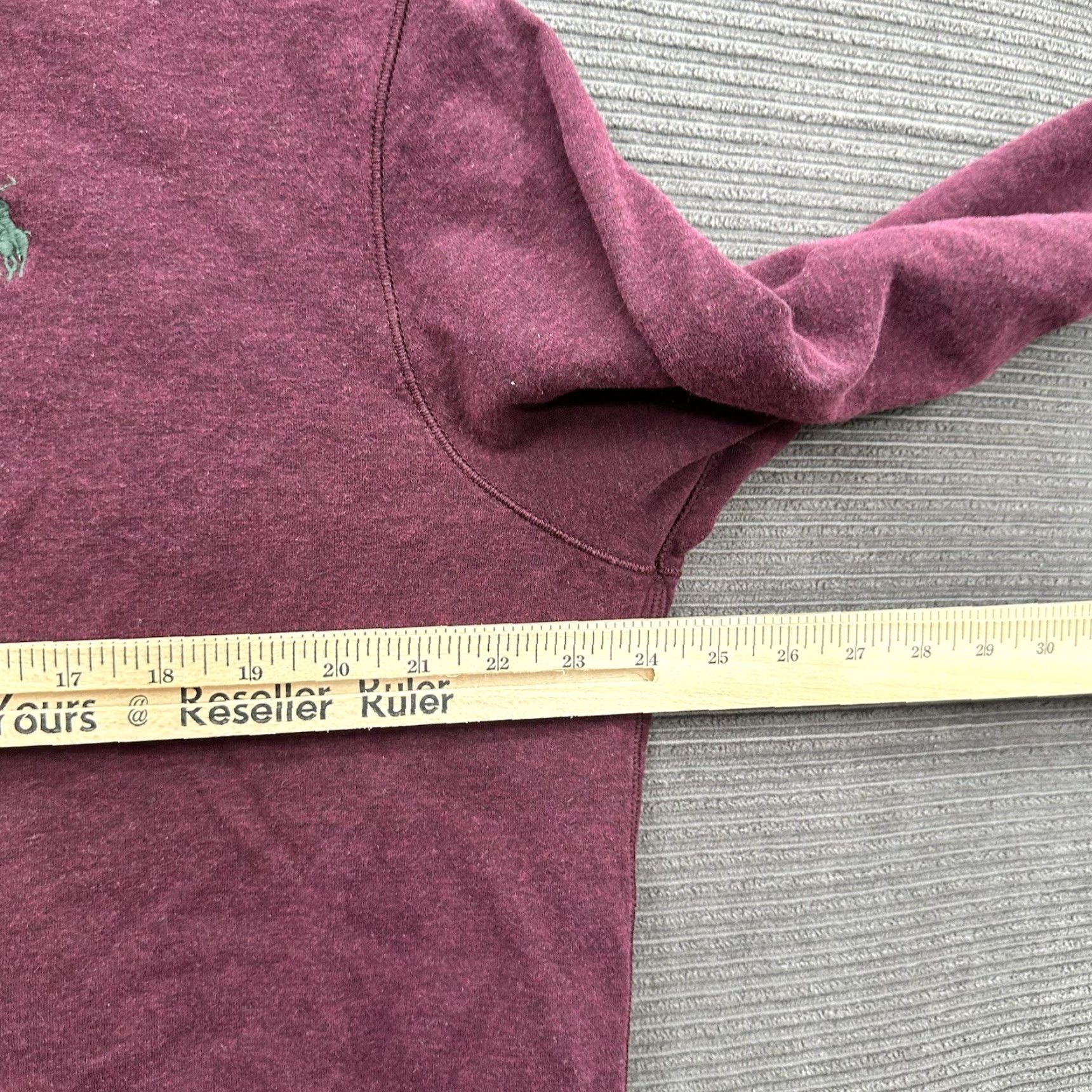 Ralph Lauren Ralph Lauren Polo Quarter Zip Sweater Men XL Burgundy Cotton Preppy Golfing Size US XL / EU 56 / 4 - 4 Thumbnail