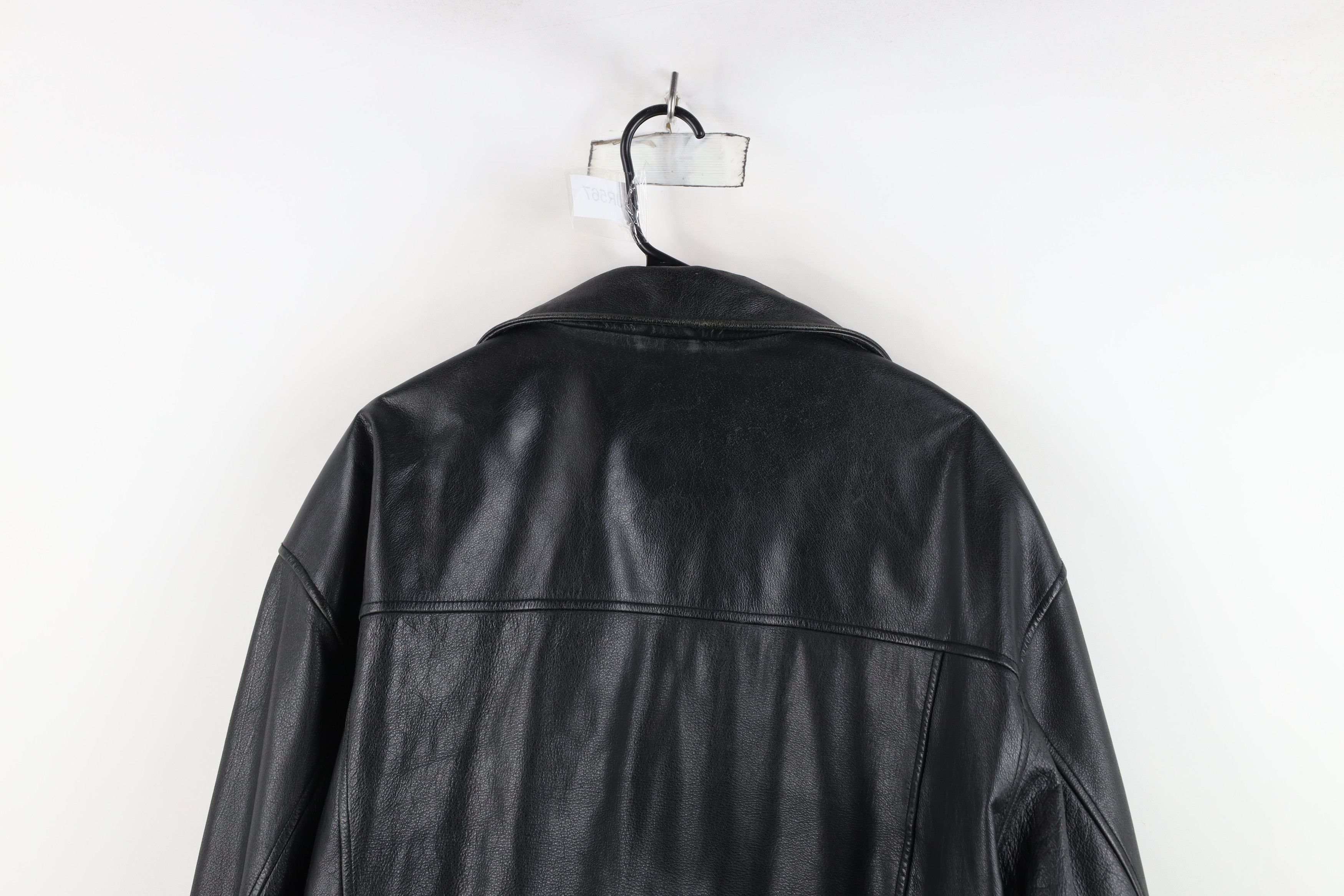 Vintage Vintage Streetwear Quilted Leather Bomber Jacket Black AS IS Size US XL / EU 56 / 4 - 14 Thumbnail