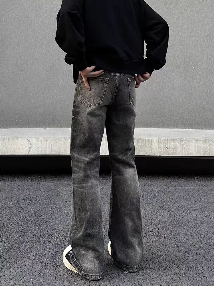Japanese Brand × Vintage Street Vintage Raw Edge Micro Flare Black Jeans Size US 32 / EU 48 - 3 Thumbnail