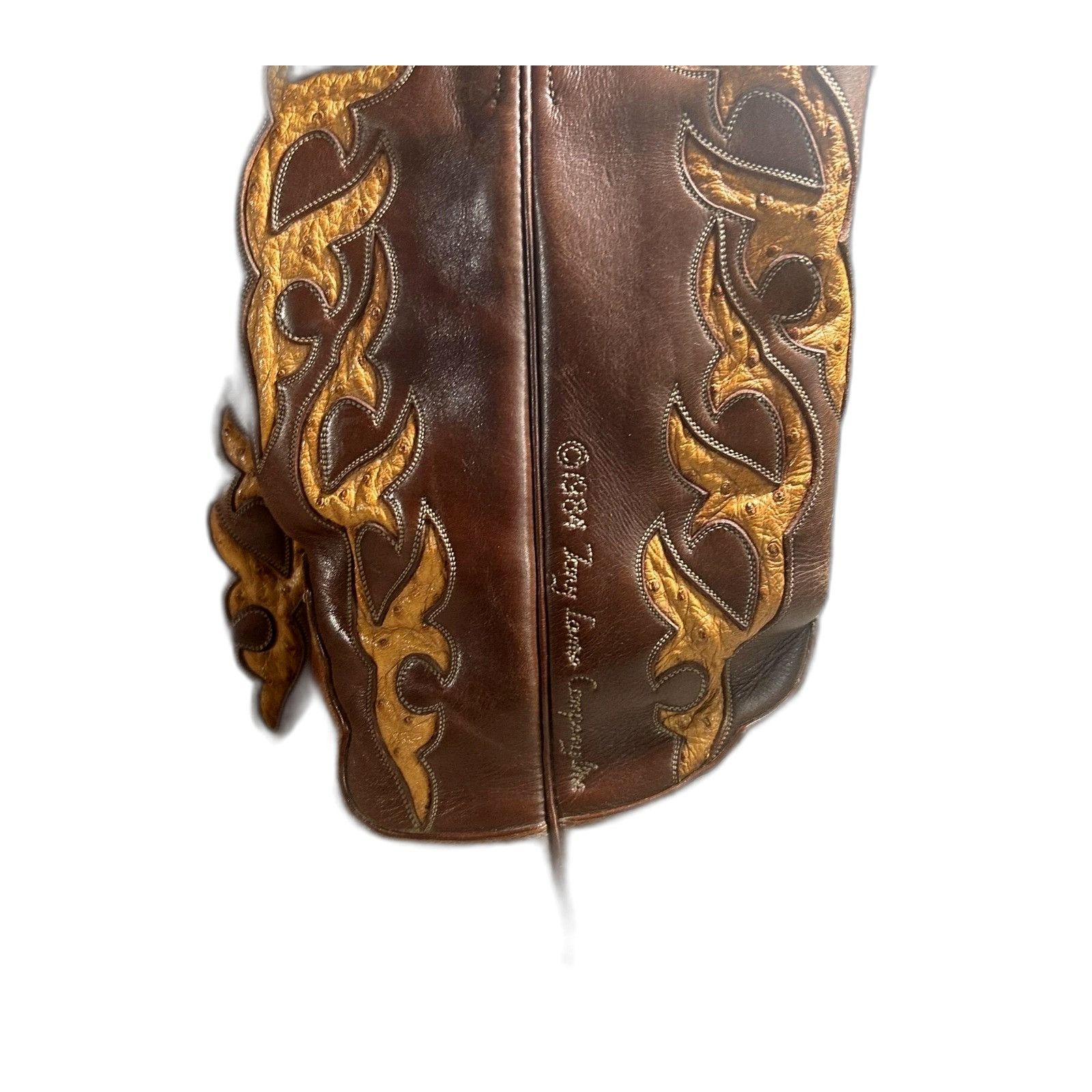 Tony Lama Tony Lama Vintage Western Leather Boots Quill Ostrich Skin B Size US 11 / EU 44 - 7 Thumbnail