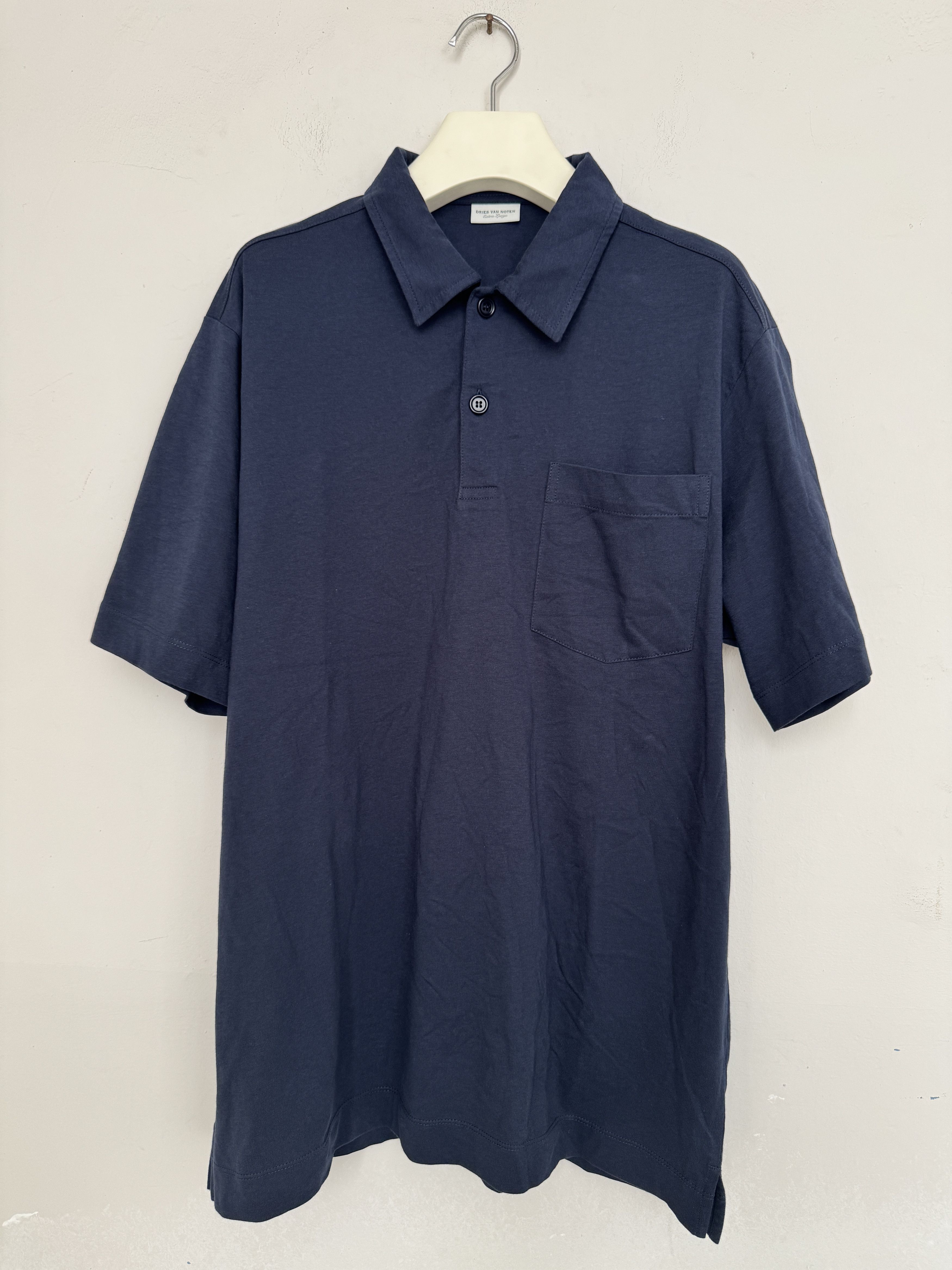 Dries Van Noten Dries Van Noten Cotton jersey polo shirt Size US XL / EU 56 / 4 - 1 Thumbnail