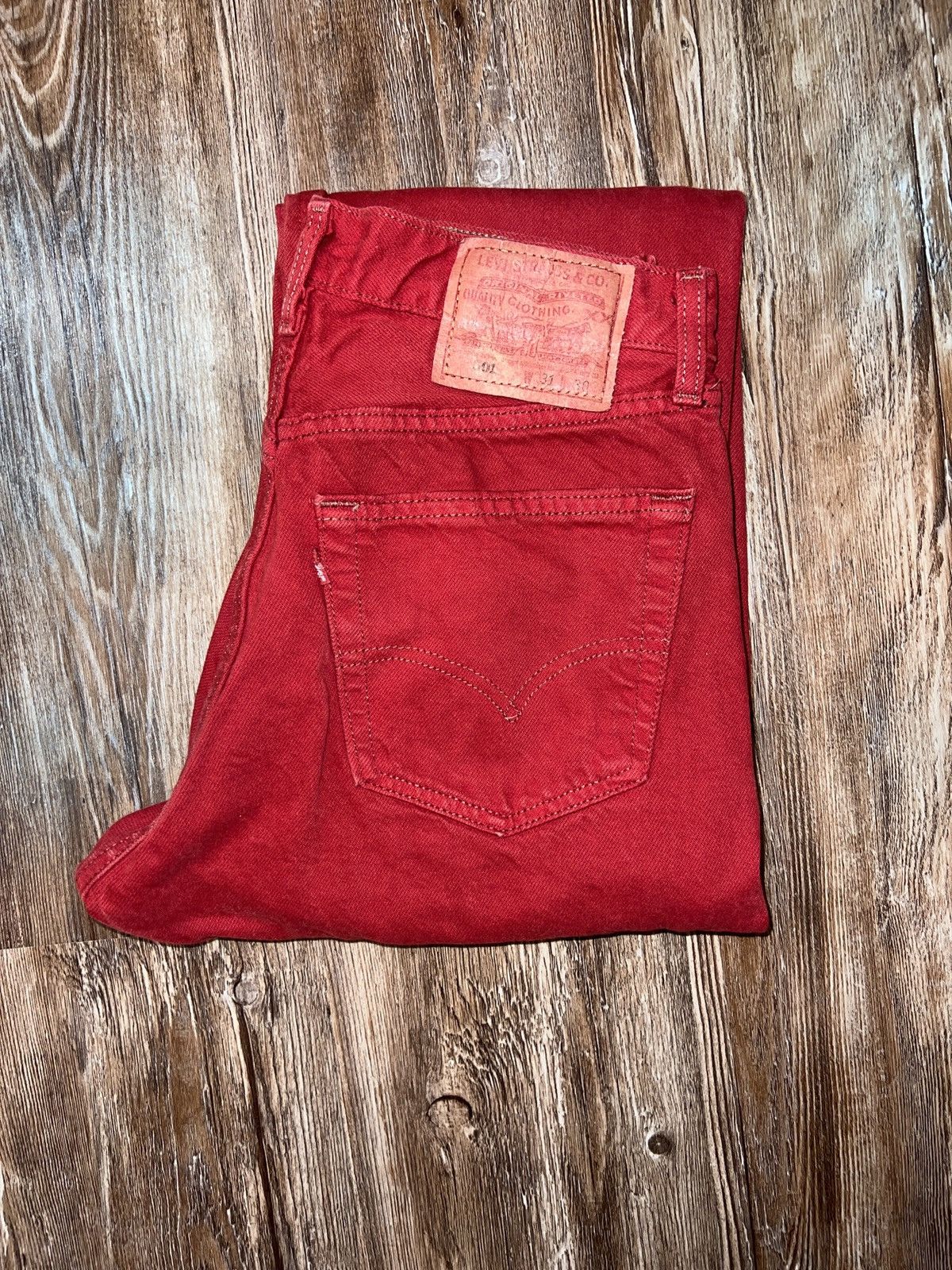 Levi's Red 501 Levi’s (Button Fly) Size US 30 / EU 46 - 4 Thumbnail