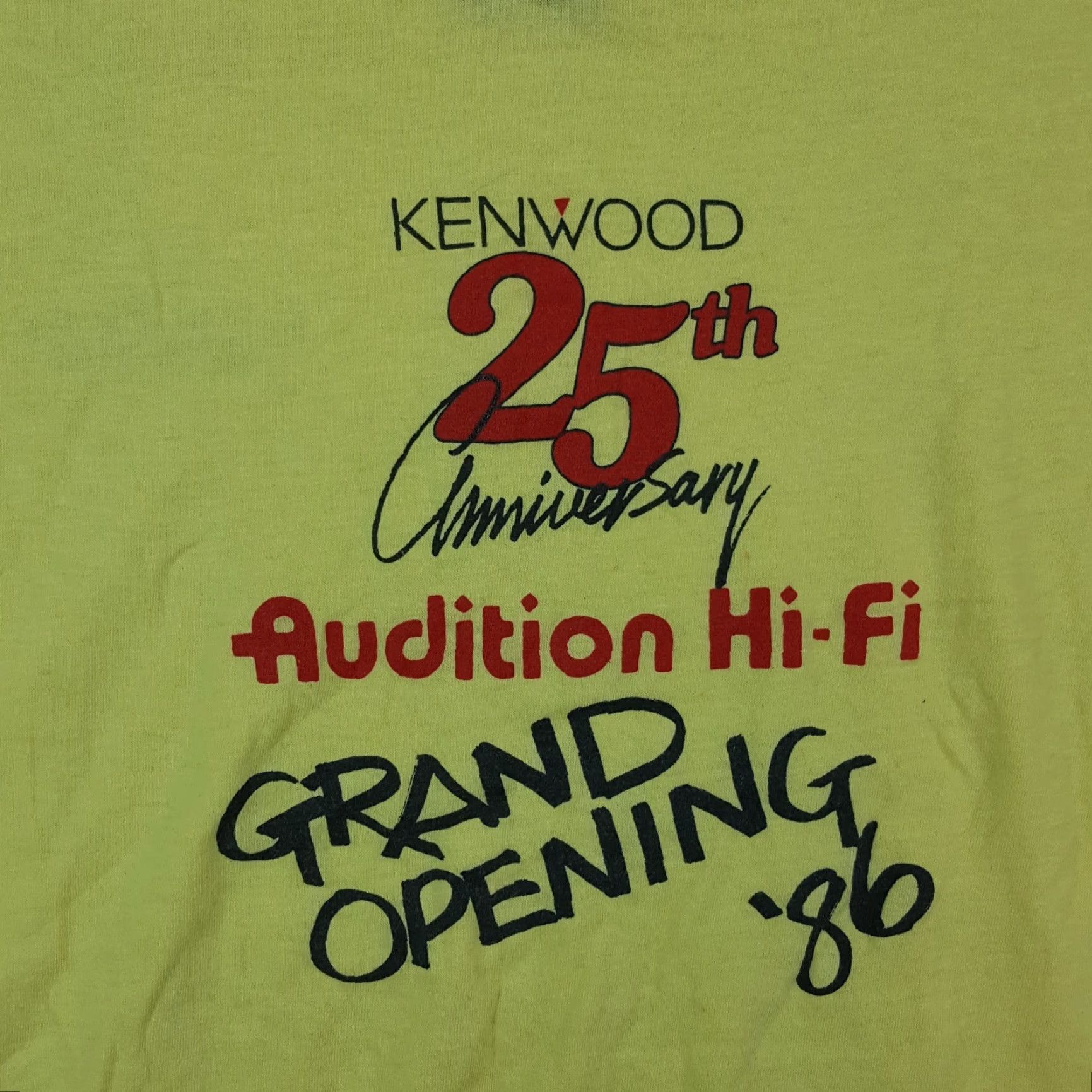 Vintage VINTAGE 80s Kenwood Stereo Car Audio T-Shirt Adult Small Yellow Hi-Fi Music Retro Mens Size US S / EU 44-46 / 1 - 4 Thumbnail