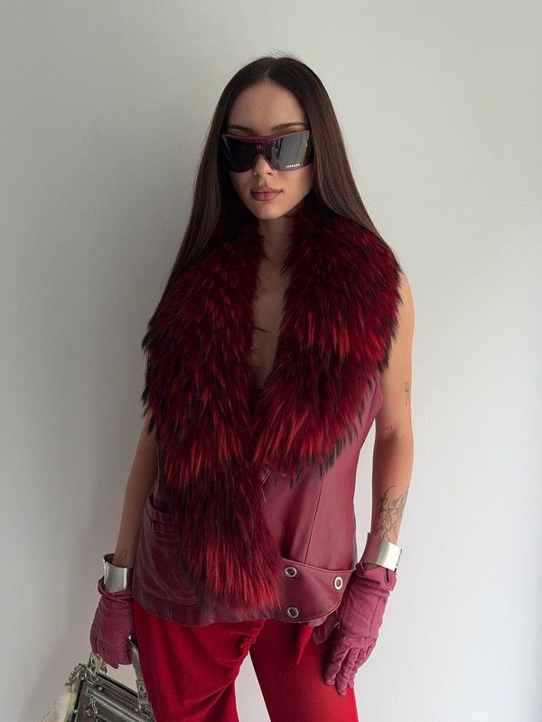 Vintage Fur jacket real leather and real fur Size L / US 10 / IT 46 - 2 Thumbnail
