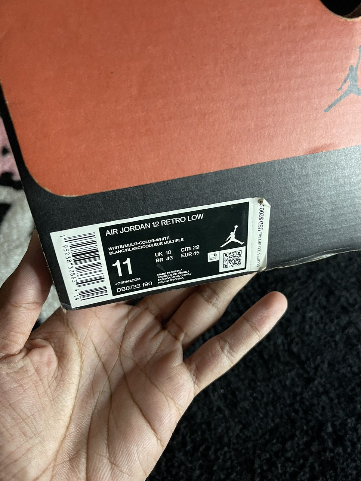 Jordan Brand × Nike Jordan 12 Low Retro "Easter" 2020 Size US 11 / EU 44 - 10 Thumbnail