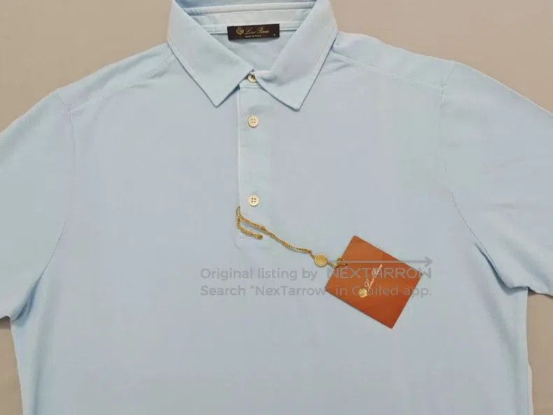 Loro Piana Loro Piana Men's Light Blue Short Sleeve Polo. Size US S / EU 44-46 / 1 - 2 Thumbnail