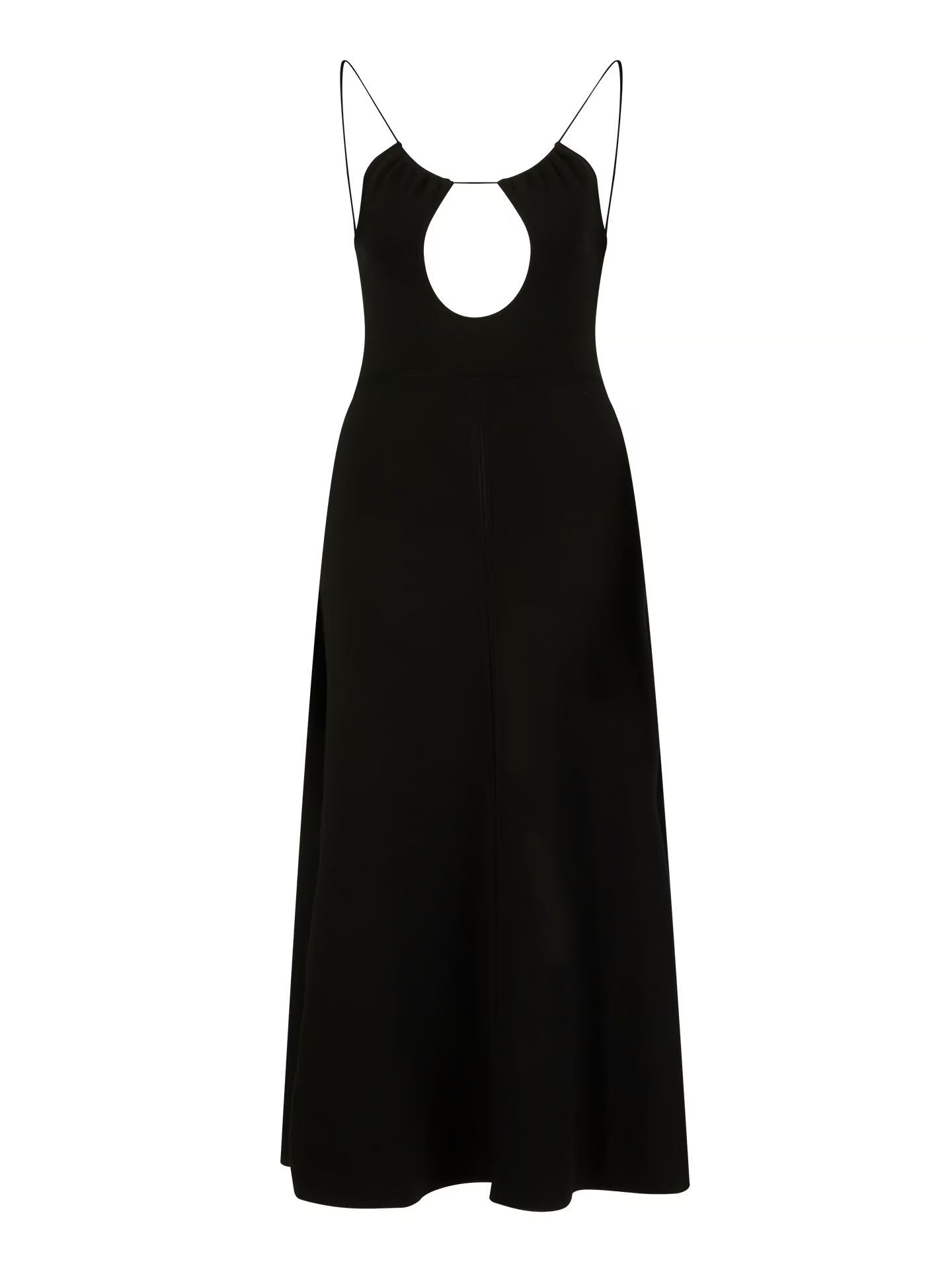 Saint Laurent Paris o1y0126 Midi Dress in Black Size L / US 10 / IT 46 - 1 Thumbnail