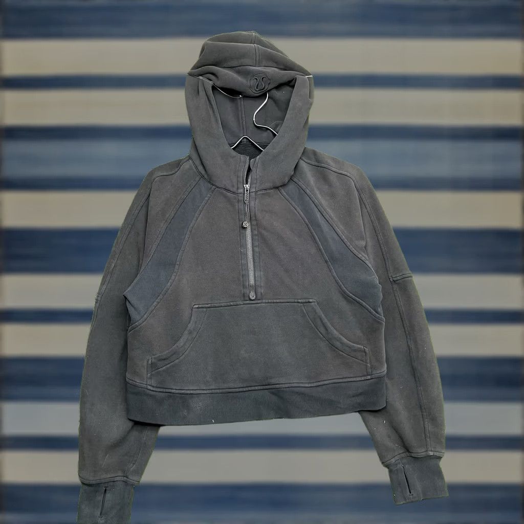 Lululemon Lululemon Scuba Oversized Hoodie Womens S Pullover 1/2 Zip Black Solid Logo Athletic Running & Jogging Womens Size S / US 4 / IT 40 - 1 Thumbnail