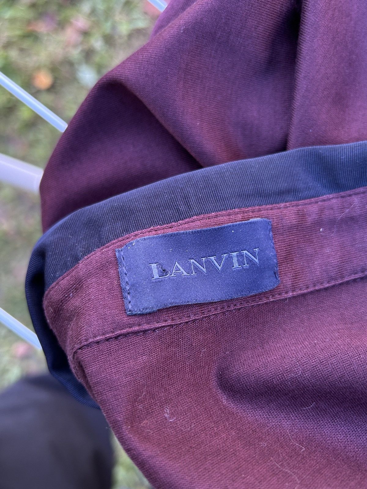 Lanvin Lanvin Lightweight Soft Cotton Polo Shirt In Bordo Size US L / EU 52-54 / 3 - 6 Thumbnail