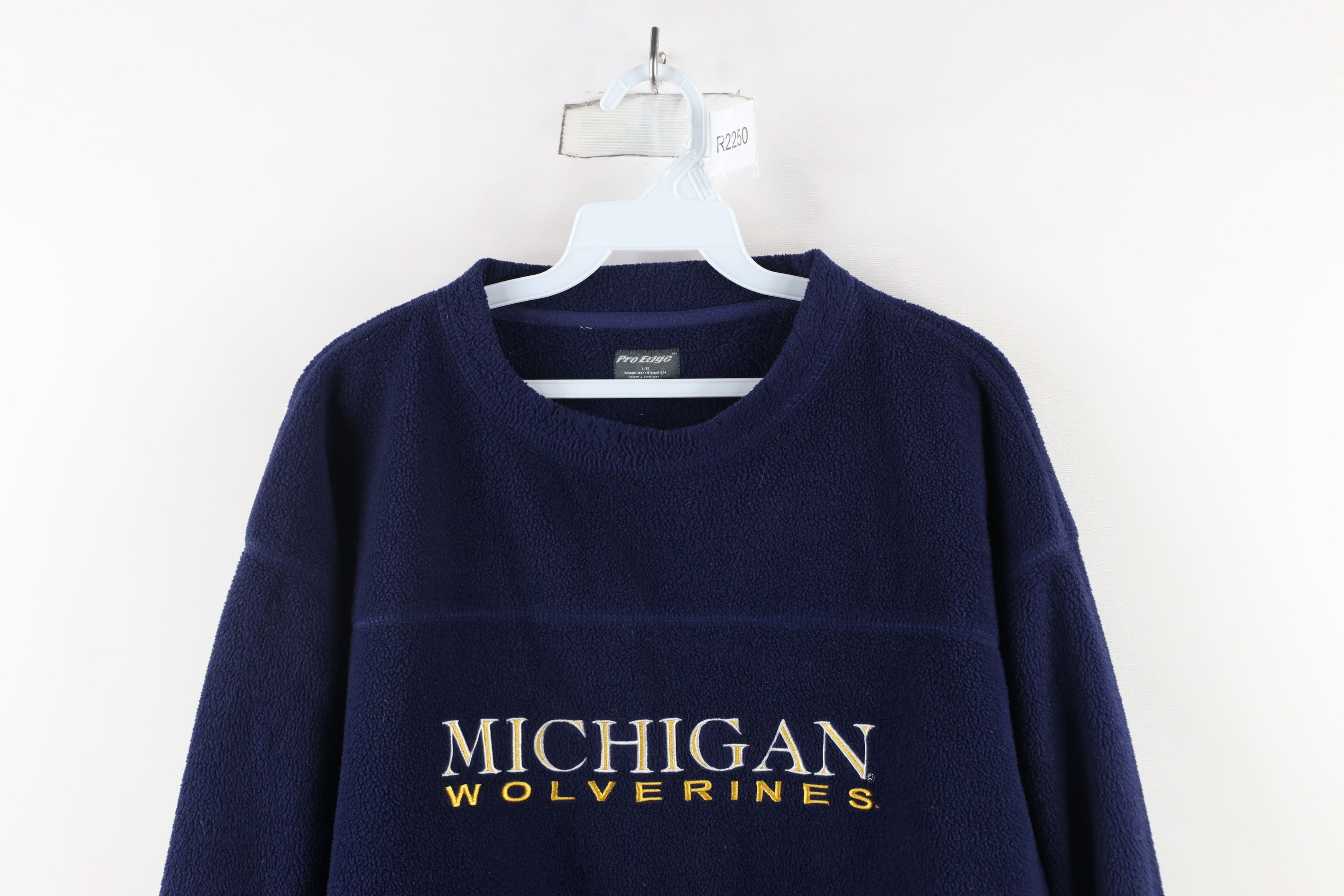 Vintage Vintage 90s University of Michigan Fleece Sweater Blue Size US L / EU 52-54 / 3 - 2 Thumbnail