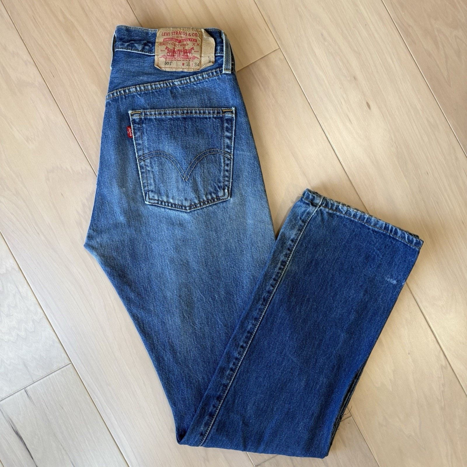 Levi's Vintage Levis 501 Jeans 30 Blue Dark Wash Straight Denim Size US 30 / EU 46 - 2 Thumbnail