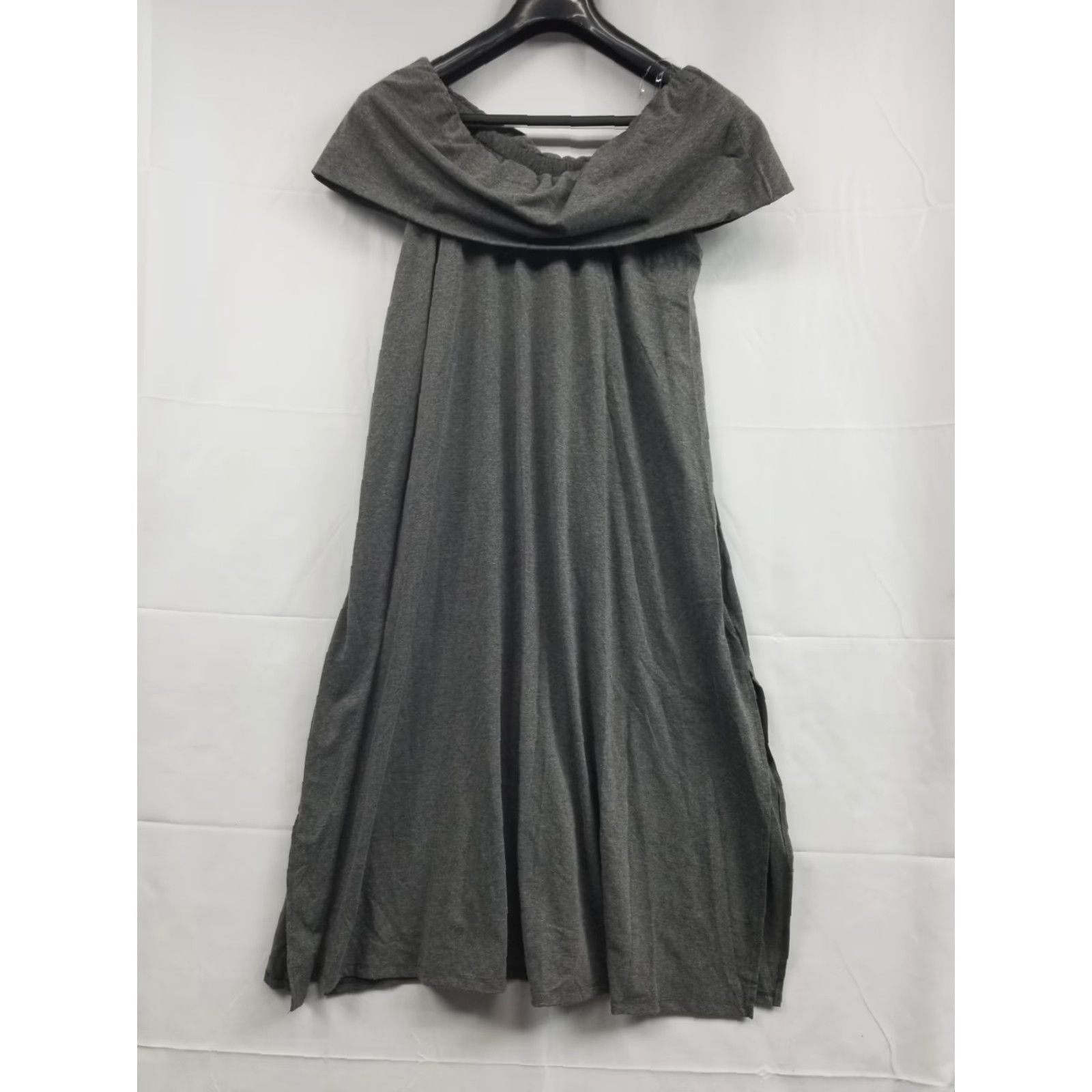 Vintage UMGEE Dress Womens A-Line, Shift Long Gray Sleeveless Fringe Bohemian Cotton Blend NWT L Casual, Spring, Summer, Travel Womens Size L / US 10 / IT 46 - 2 Thumbnail