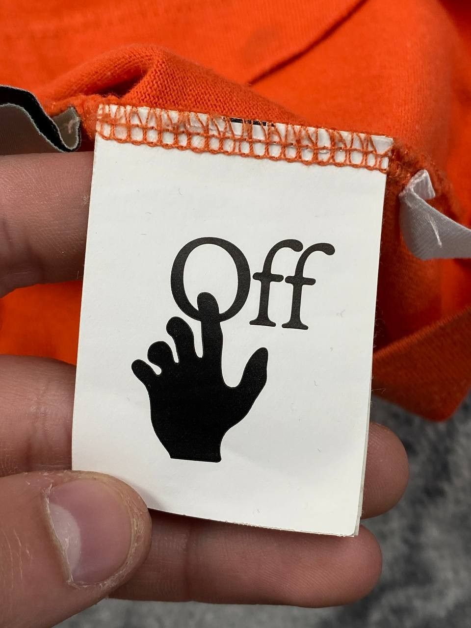 Off-White Off-White Workers T-Shirt Big Logo Men Size M Orange Size US M / EU 48-50 / 2 - 10 Thumbnail