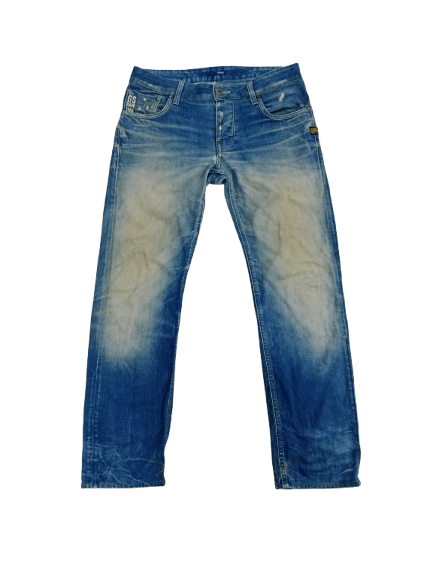 G-Star G STAR RAW Distressed Jeans Blue Denim Size US 33 - 1 Thumbnail