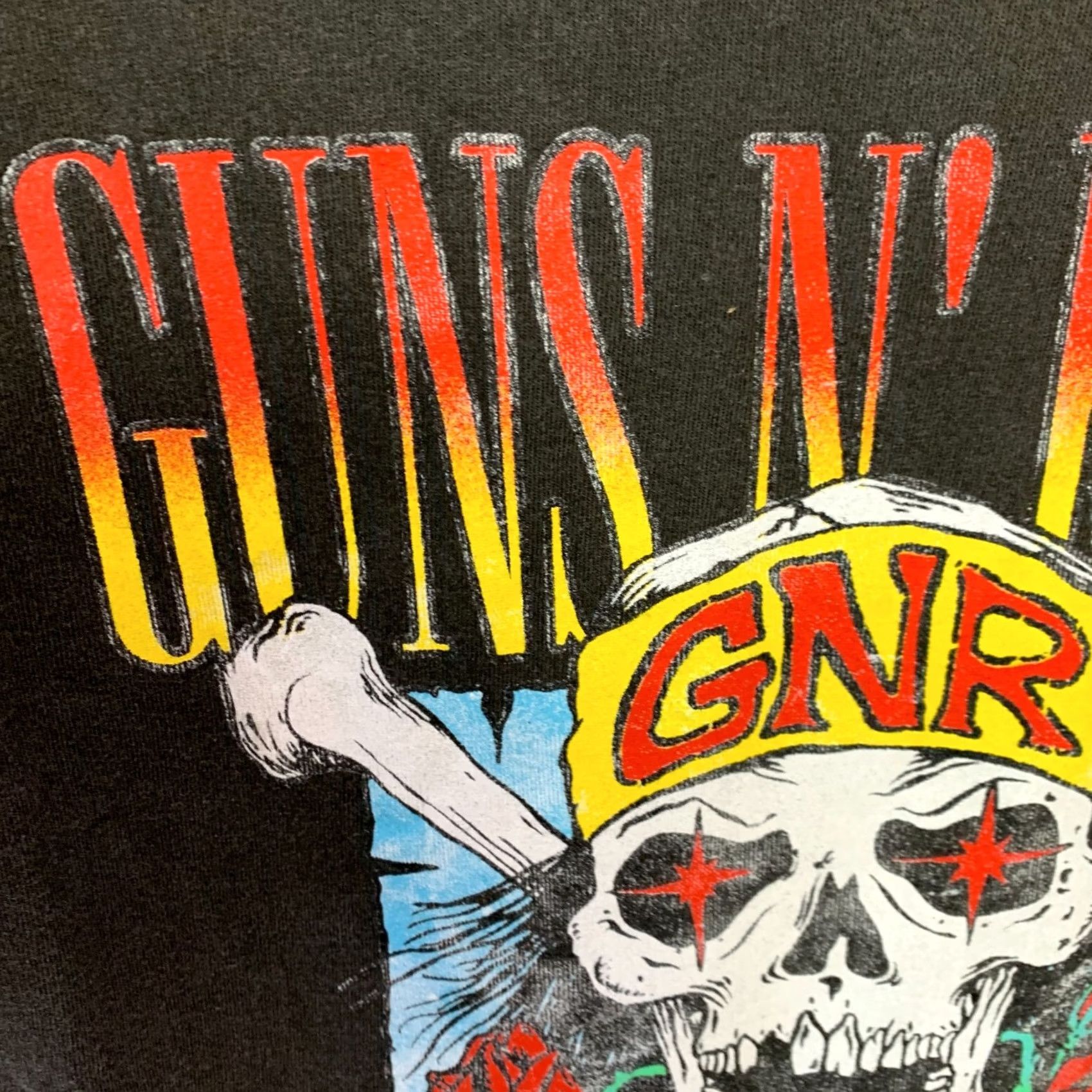 Vintage Guns N' Roses Tour 1988 Gundham Graphic Band Tee T-Shirt Size Medium Mens Black 100% Cotton Short Sleeve Crew Neck Vintage-Style Deadstock 2020s Size US M / EU 48-50 / 2 - 3 Thumbnail