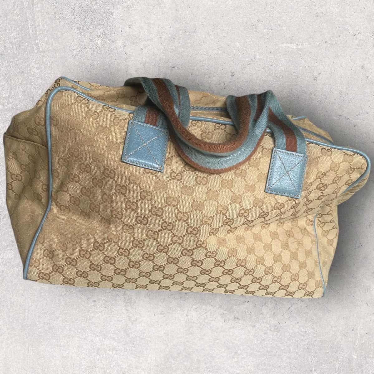 Gucci Gucci Boston Medium Web Handle Bag Size ONE SIZE - 1 Thumbnail