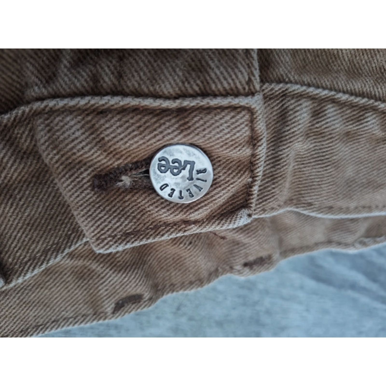 Lee VINTAGE Lee Women’s Jeans Tapered High Waisted 16 Brown Denim USA Riveted 5-Pocket Size 38" / US 16 / IT 52 - 5 Thumbnail