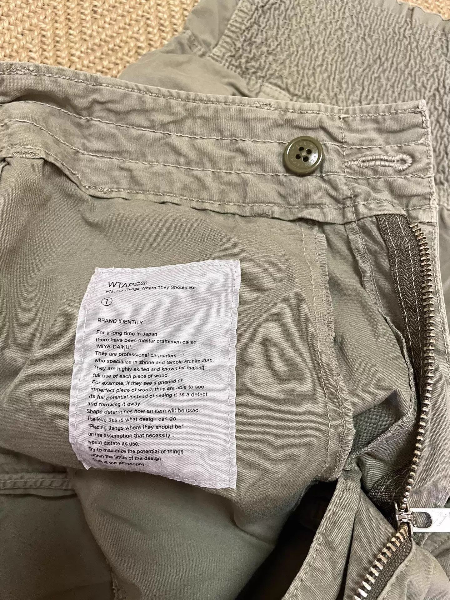 Wtaps WTAPS 13SS JUNGLE CHOPPED Wax Dyed Washed Olive 7/8 Short Size US 29 - 9 Thumbnail