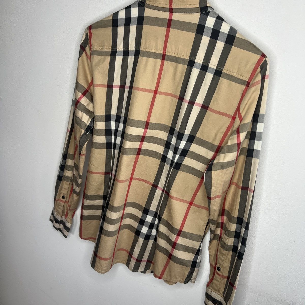 Burberry Burberry Nova Check Shirt Button Up Beige Size L / US 10 / IT 46 - 10 Thumbnail