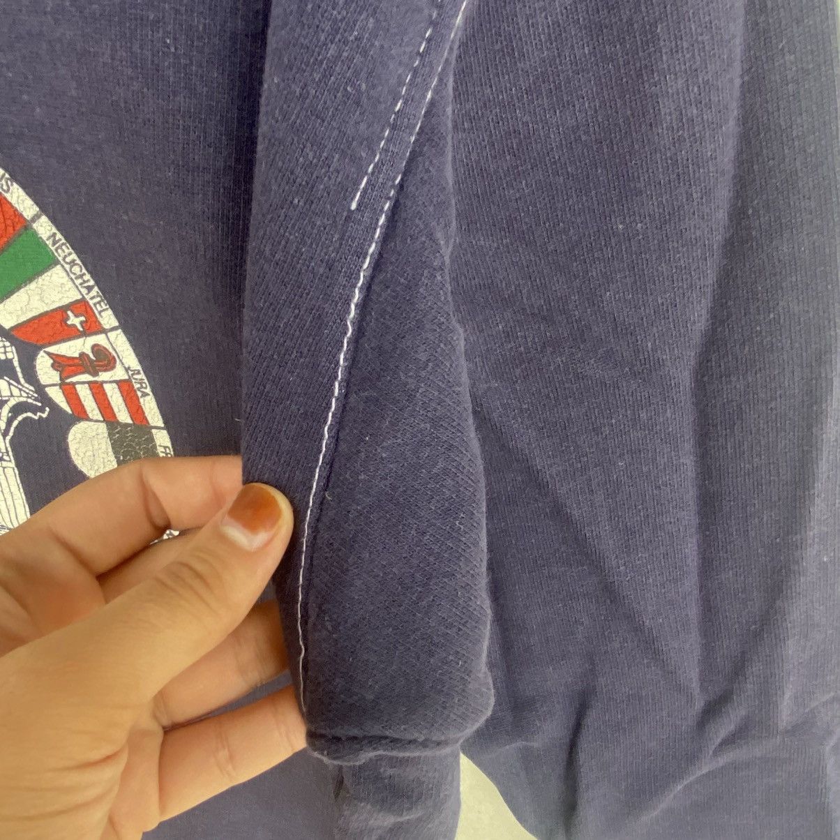 Other Vintage Swiss Style Printed Crewneck Sweatshirt Navy Blue Size US S / EU 44-46 / 1 - 5 Thumbnail