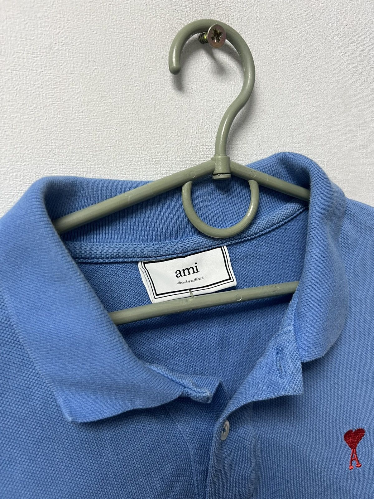 AMI Ami Paris Polo T-shirt Luxury Blue Size L Size US L / EU 52-54 / 3 - 4 Thumbnail