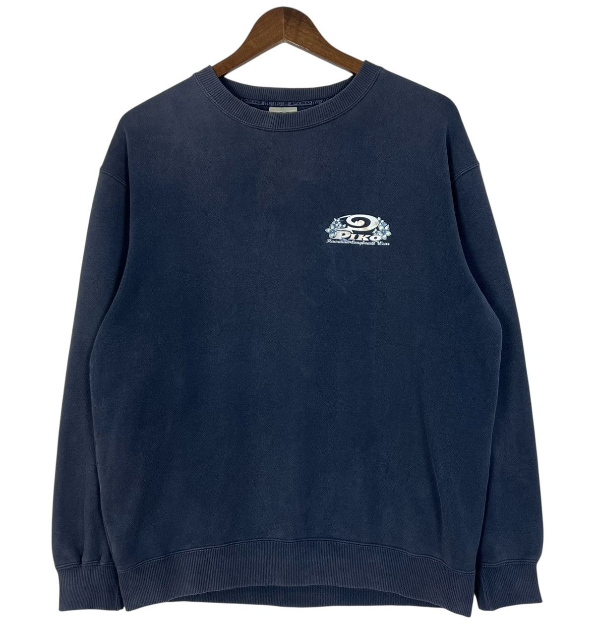 Quiksilver 90s Vintage Piko Longboard Skate Surf Crew Neck Size US L / EU 52-54 / 3 - 1 Thumbnail