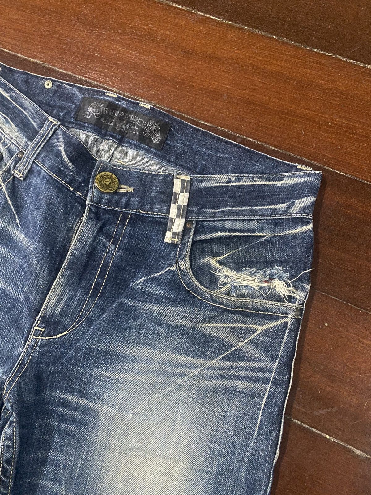 If Six Was Nine Flare Red Papper If six Was Nine Style Buckle Back Denim ☠️🎌 Size US 34 / EU 50 - 6 Thumbnail