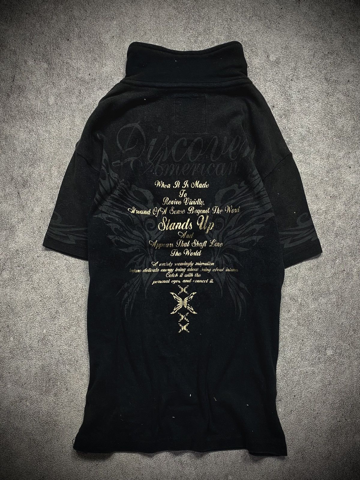 Japanese Brand 00s Marcestser japanese poem halfzip tee Size US M / EU 48-50 / 2 - 2 Thumbnail