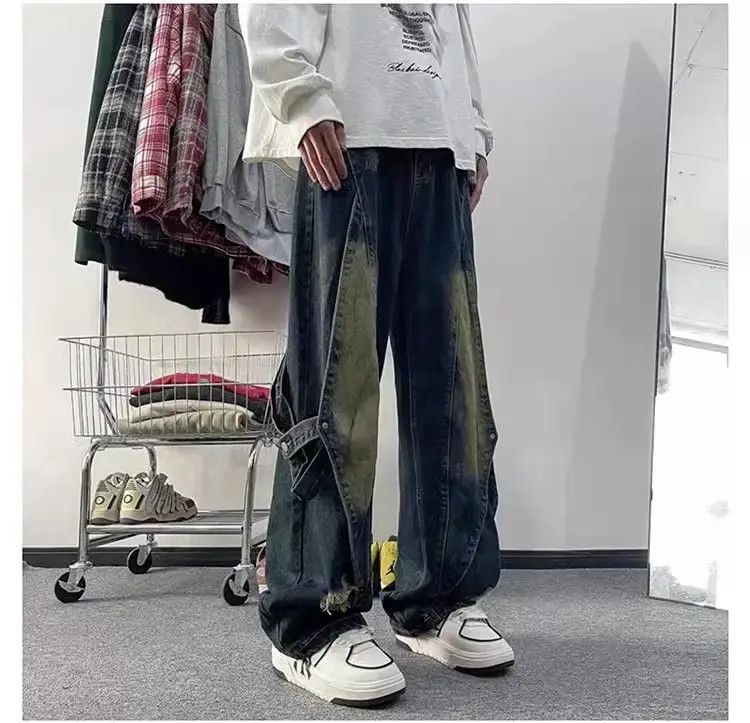 Japanese Brand Casual straight leg patchwork jeans Size US 32 / EU 48 - 1 Thumbnail