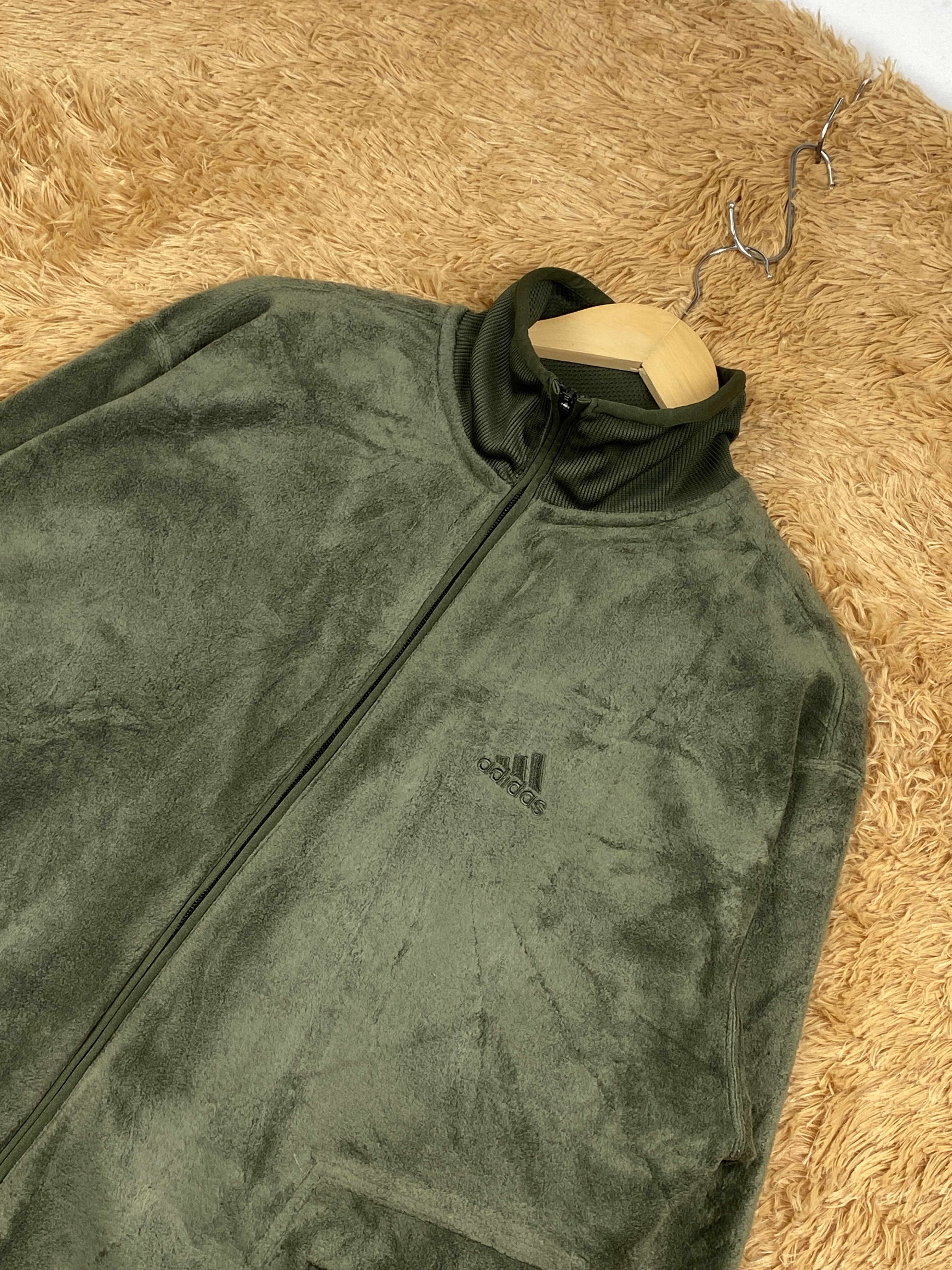 Adidas Vintage Adidas Sportwear Fleece Zip Up Jacket J1664 Size US M / EU 48-50 / 2 - 2 Thumbnail