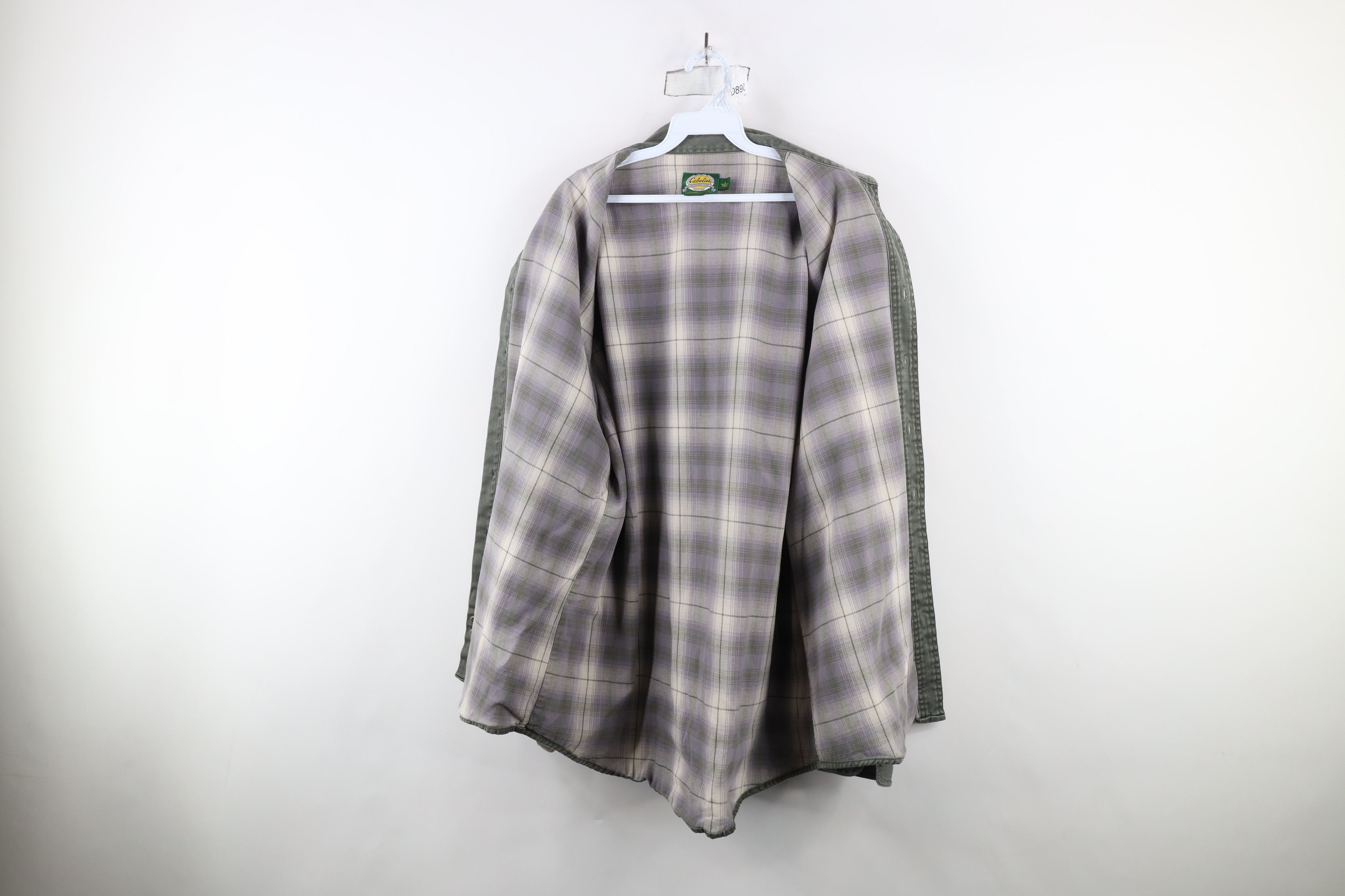 Cabelas × Vintage Vintage Cabelas Flannel Lined Button Shirt Jacket Jac Shirt Size US L / EU 52-54 / 3 - 8 Thumbnail