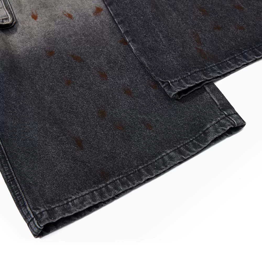 Vintage Men's ink-splashed tie-dye distressed cargo jeans Size US 32 / EU 48 - 5 Thumbnail