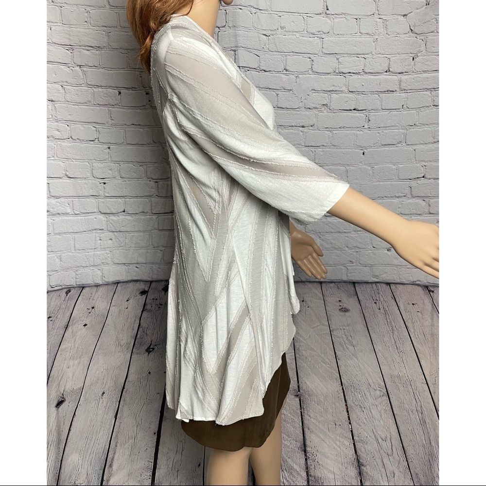 Other Ronen Chen Open Front Striped Cardigan Made in Israel Size Size S / US 4 / IT 40 - 3 Thumbnail