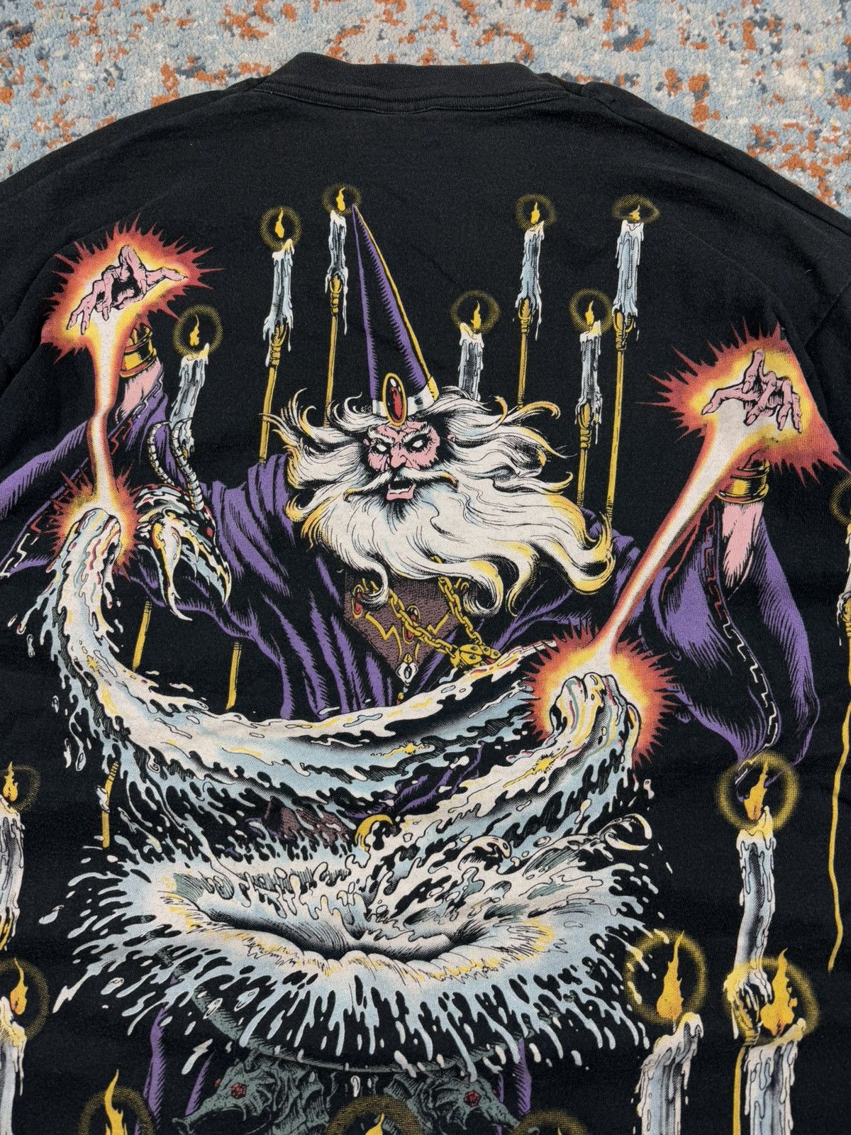 Liquid Blue × Vintage Grail! Vintage 1994 Liquid Blue wizard all over print tee Size US XL / EU 56 / 4 - 10 Thumbnail