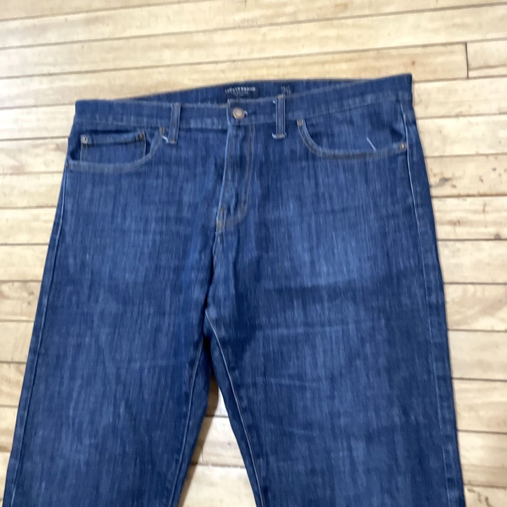 Lucky Brand LUCKY BRAND Jeans Men 38x32 Slim Straight Denim 5-Pocket Dark Blue 38x32 N/A Size US 38 / EU 54 - 2 Thumbnail