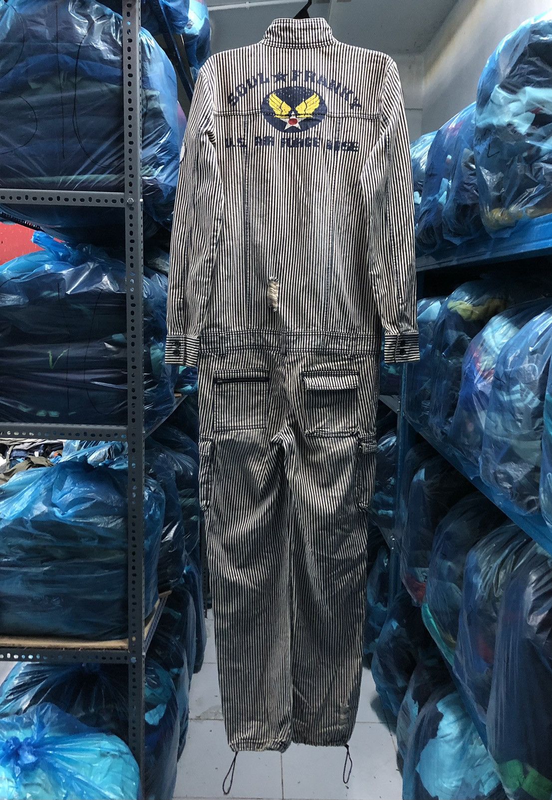 Vintage Vintage Soul Franky U.S.Air Corps Denim Jumpsuits Size US 36 / EU 52 - 2 Thumbnail