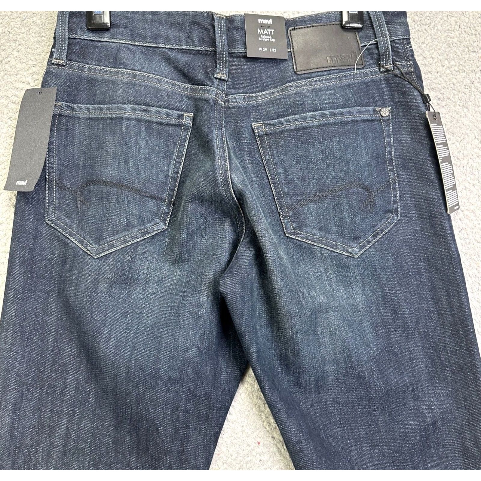 Mavi Mavi Matt Jeans Mens 29X32 Blue Distressed Relaxed Straight Denim NEW Size US 29 - 4 Thumbnail