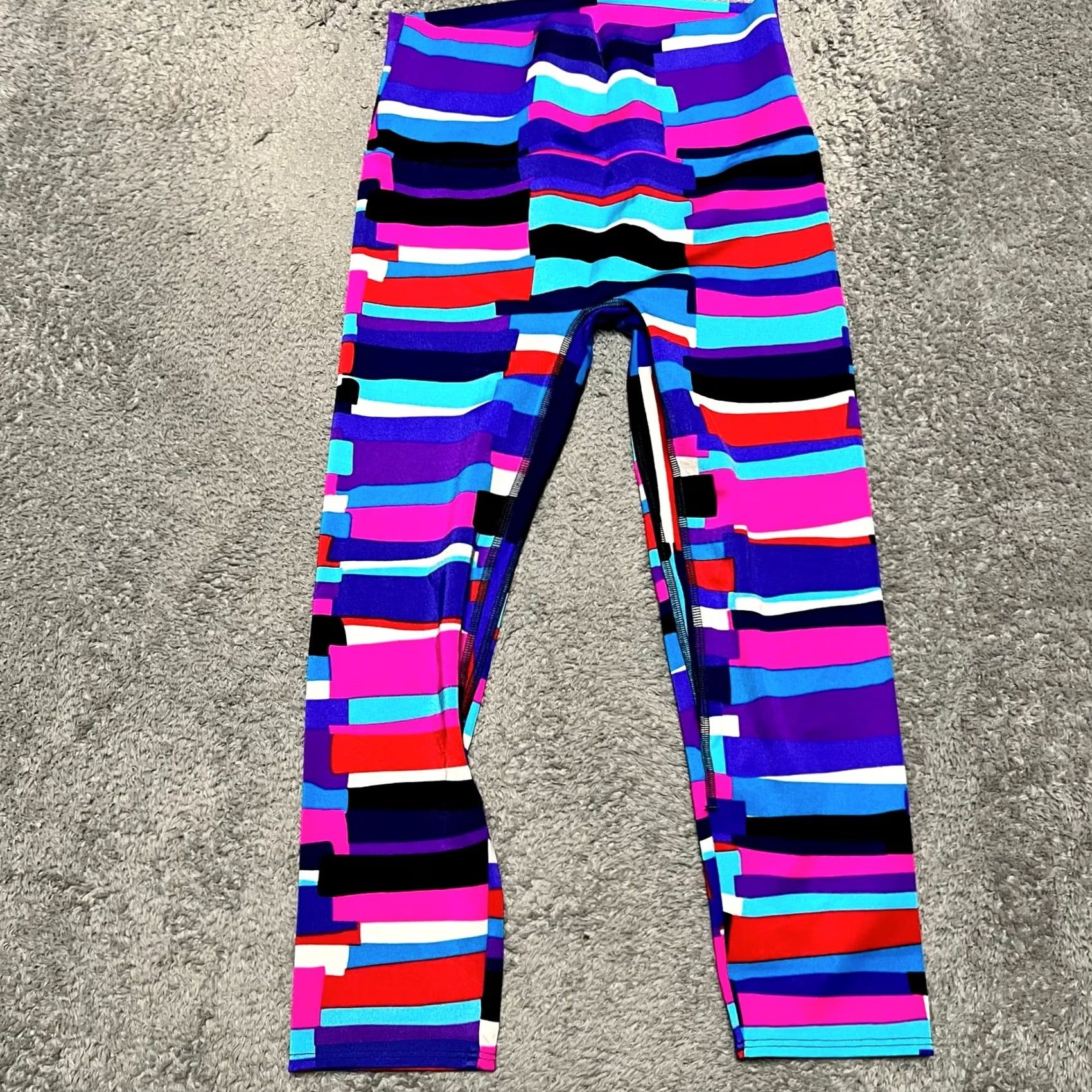 Pinko K-DEER Leggings Cropped Womens Large Pink Athletic Athleisure Workout Patterned Size 36" / US 14 / IT 50 - 2 Thumbnail