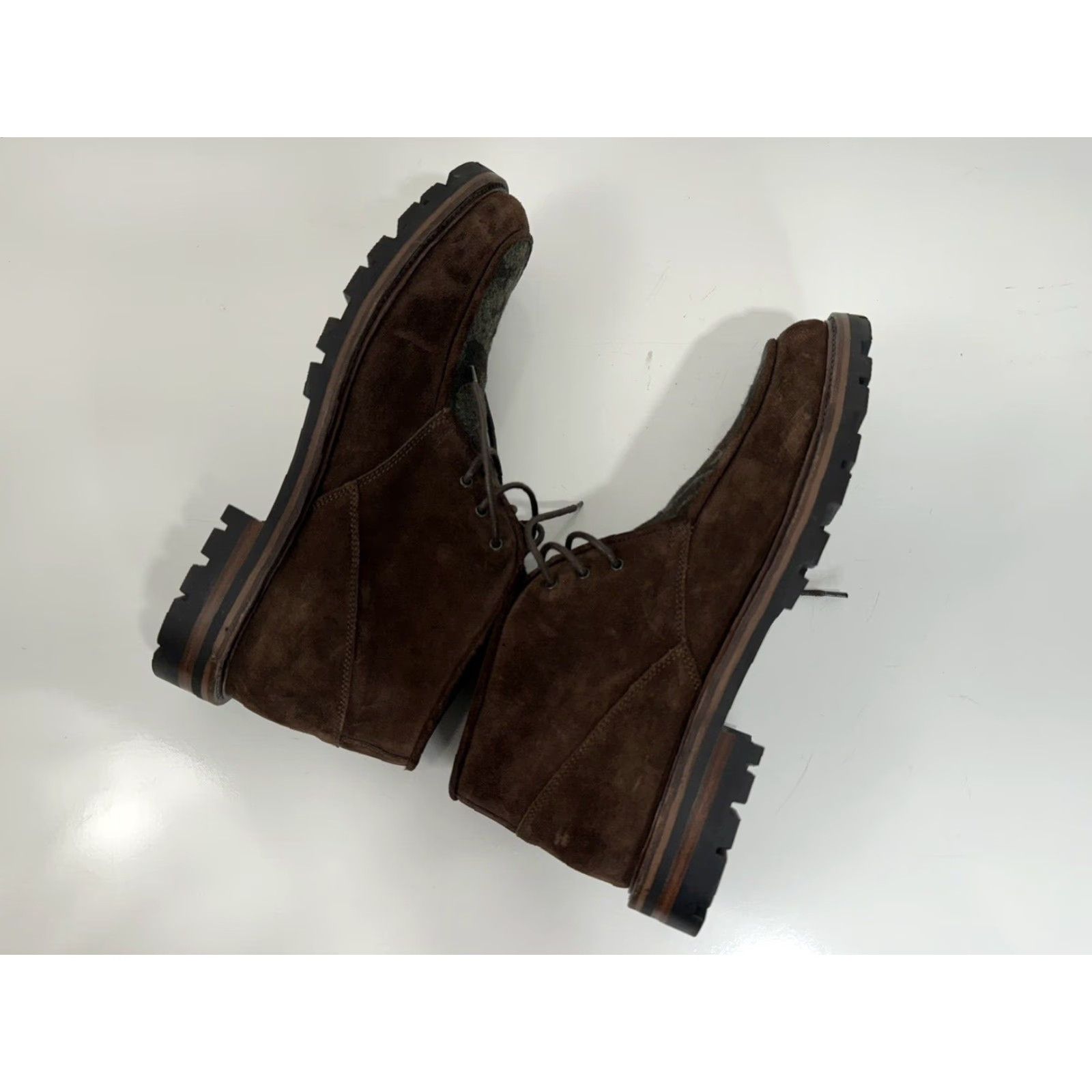 Aquatalia AQUATALIA Italy - SUEDE LEATHER Camouflage Chukka Mens Boots 11.5 UNWORN Brown/Greenish Gray Leather Outsole Mens Size US 12 / EU 45 - 4 Thumbnail