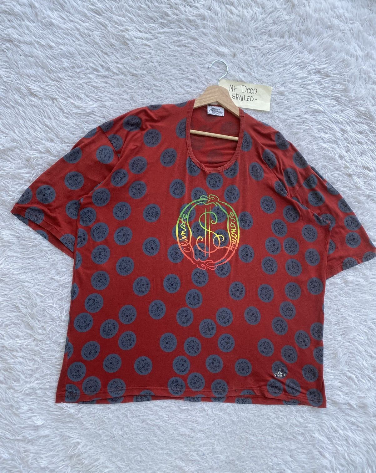 Vivienne Westwood Rare Vivienne Westwood Climate Change Evolution Tshirt Size L / US 10 / IT 46 - 3 Thumbnail