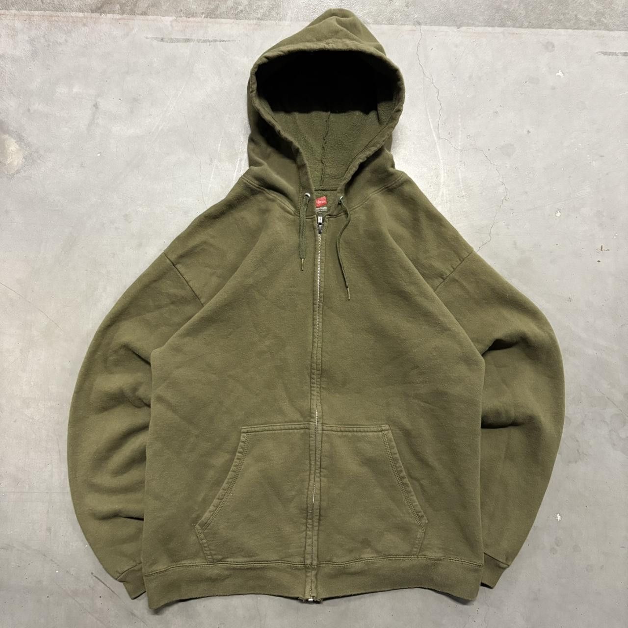 Vintage Crazy Vintage Y2K/2000s Blank Green Skater Style Zipup Hoodie! Size US M / EU 48-50 / 2 - 1 Thumbnail
