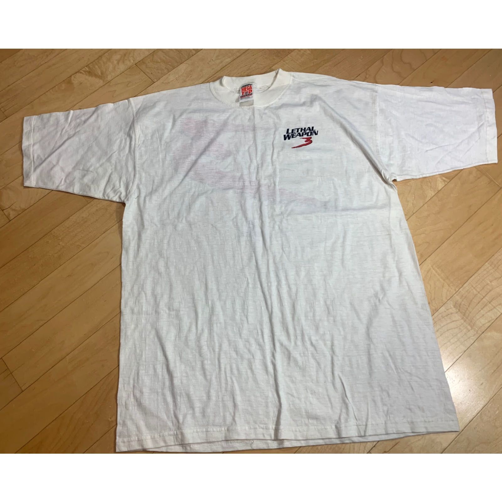 Vintage VINTAGE Lethal Weapon 3 Movie Promo Mega Top T Shirt Adult Large White 90s Mens Size US L / EU 52-54 / 3 - 3 Thumbnail