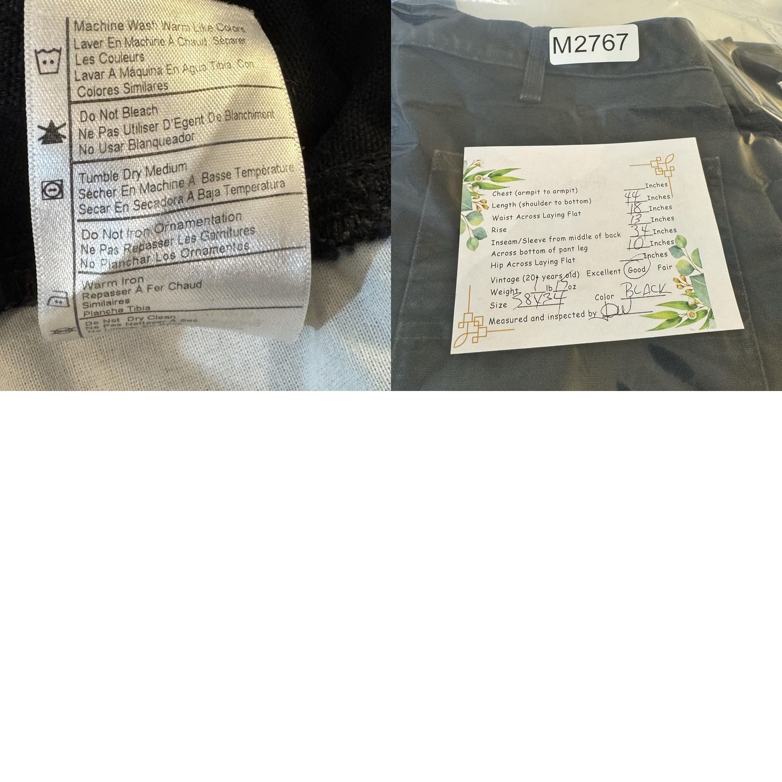 Carhartt Carhartt Pants Mens 38x34 Black B11 Washed Duck Work Dungaree Carpenter Canvas Pants Size US 38 / EU 54 - 8 Thumbnail